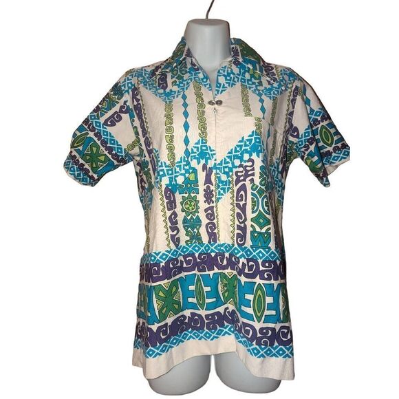 VTG 1960s NAPILI COLLECTABLE HAWAIIAN ALOHA SHIRT TIKI ROCKABILLY M 40